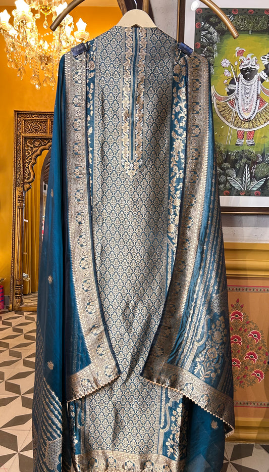 Noor-e-Meena (Peacock Blue)