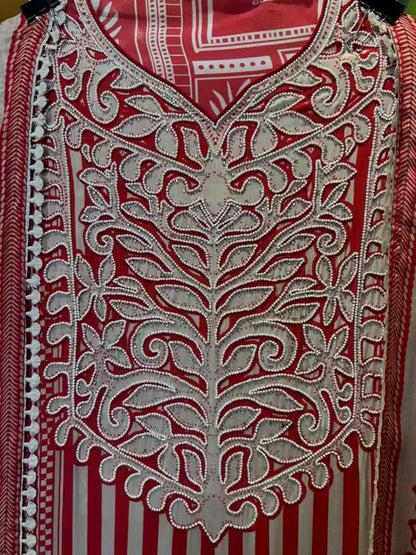 Sajawat Crêpe Suit (Pink)