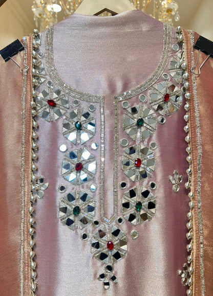Ruhani Brocade Stone Élan Suit (Pink)