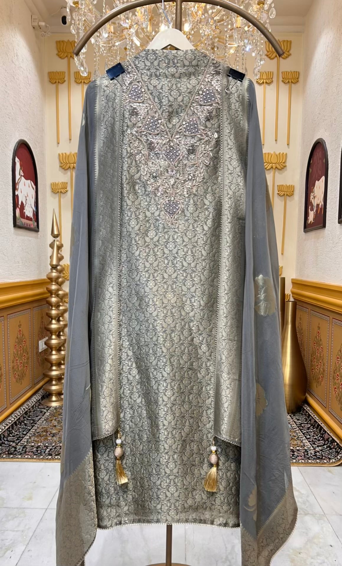Afsara Kashi Brocade Suit