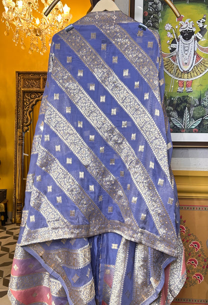 Afsana Banarasi Suit (Blue)