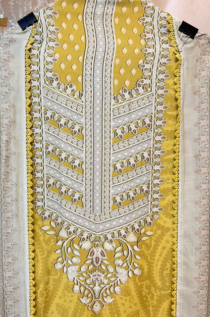 Zehraah Pashmina Veil Suit (Yellow)