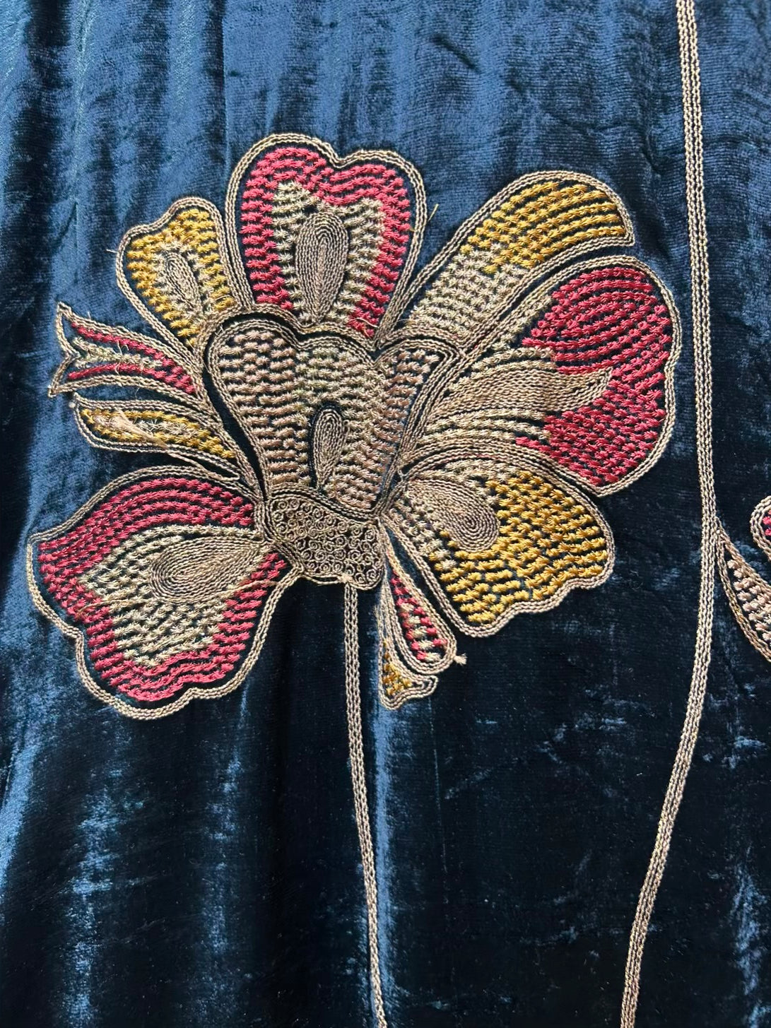 Ridwaan-é-Velvet Suit (Peach & Blue)