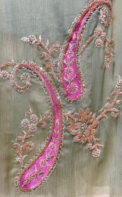 Eliya Handloom Veil Suit (Green)