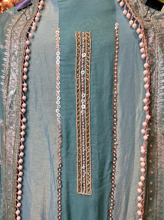 Eshara Organza Suit (Turquoise)