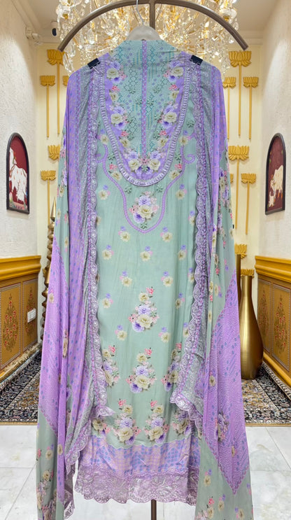 Sia Lace Muslin Suit