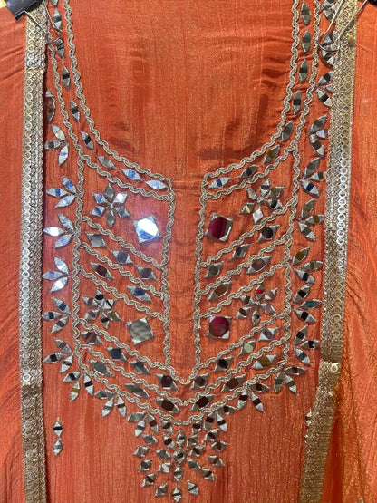 Chandrika Mirror Suit (Orange)