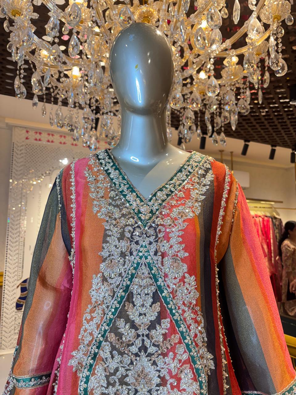 Zarmehraa Farshi Anarkali Set