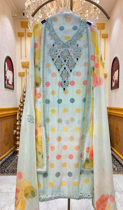 Afsana Mirror Mul Suit