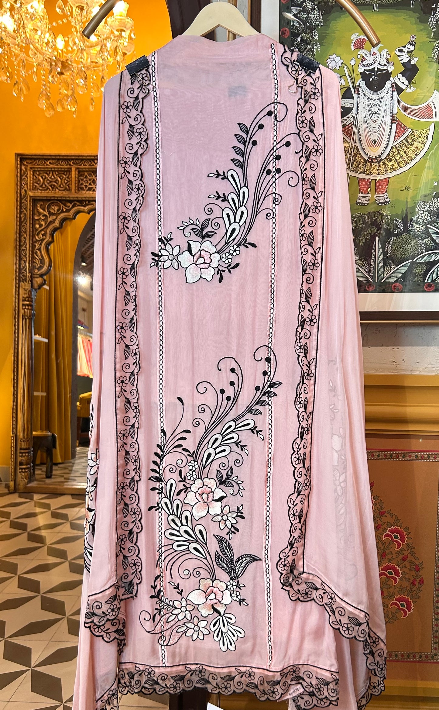 Viraahi Organza Suit (Pink)