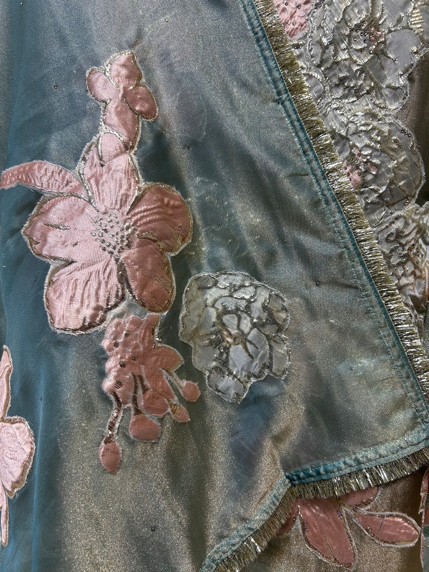 Satin Patra Kinari Suit (Beige)