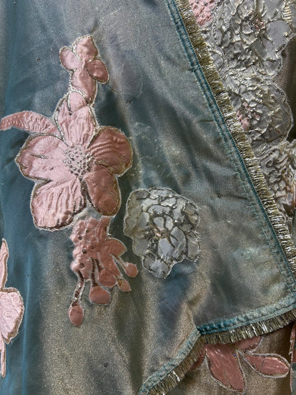 Satin Patra Kinari Suit (Beige)