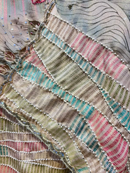 Elzara Shimmer Organza Suit
