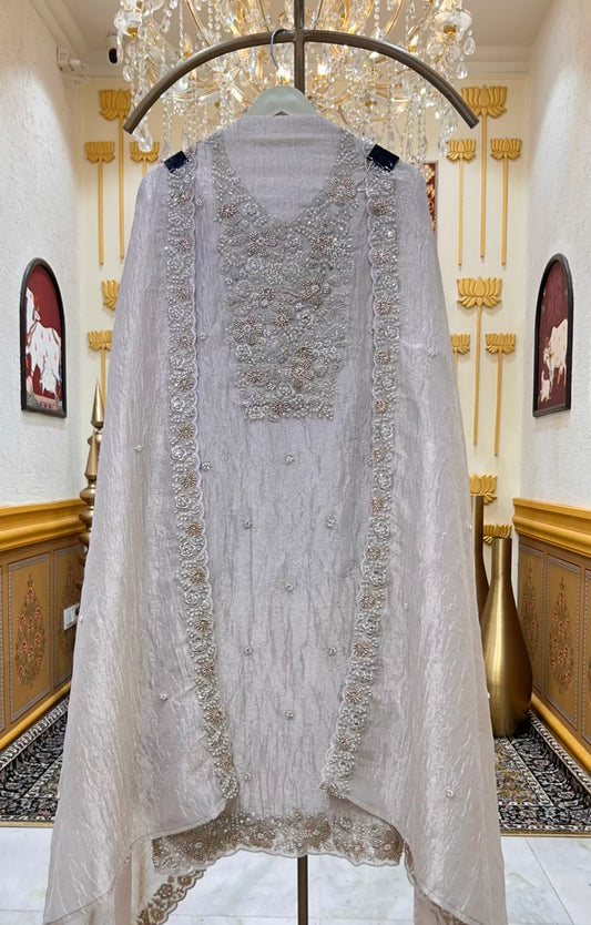 Eshira Handwork Suit (Light pink)