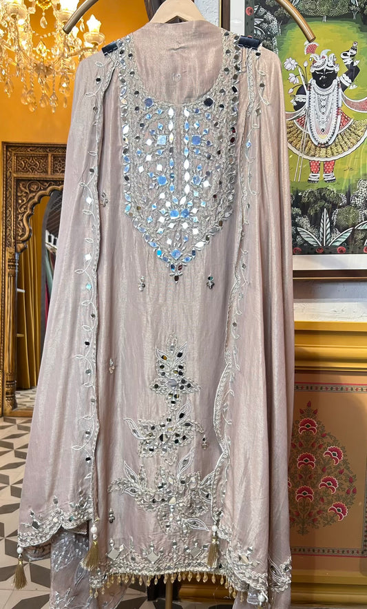 Arzheen Organza Suit (Peach)