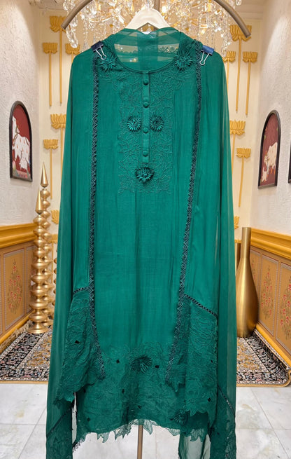 Zarleen Threadwork Suit (Green)