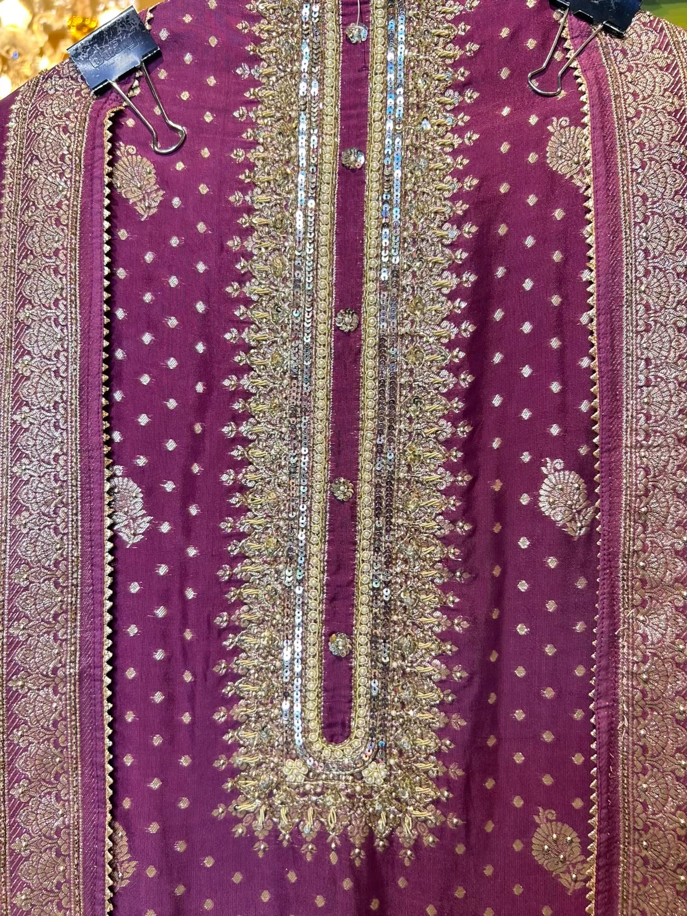 Adaayein Organza Suit (Purple)