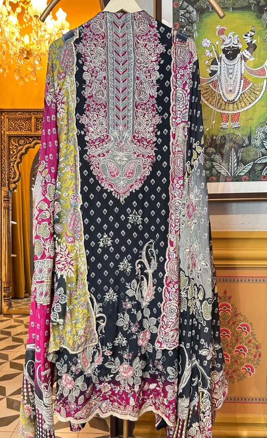 Mehrin Crepe Suit (Black)