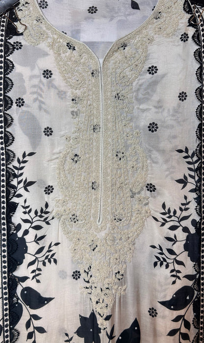 Nairiti Muslin Suit (Ivory)