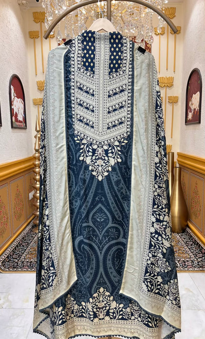 Zehraah Pashmina Veil Suit (Black)