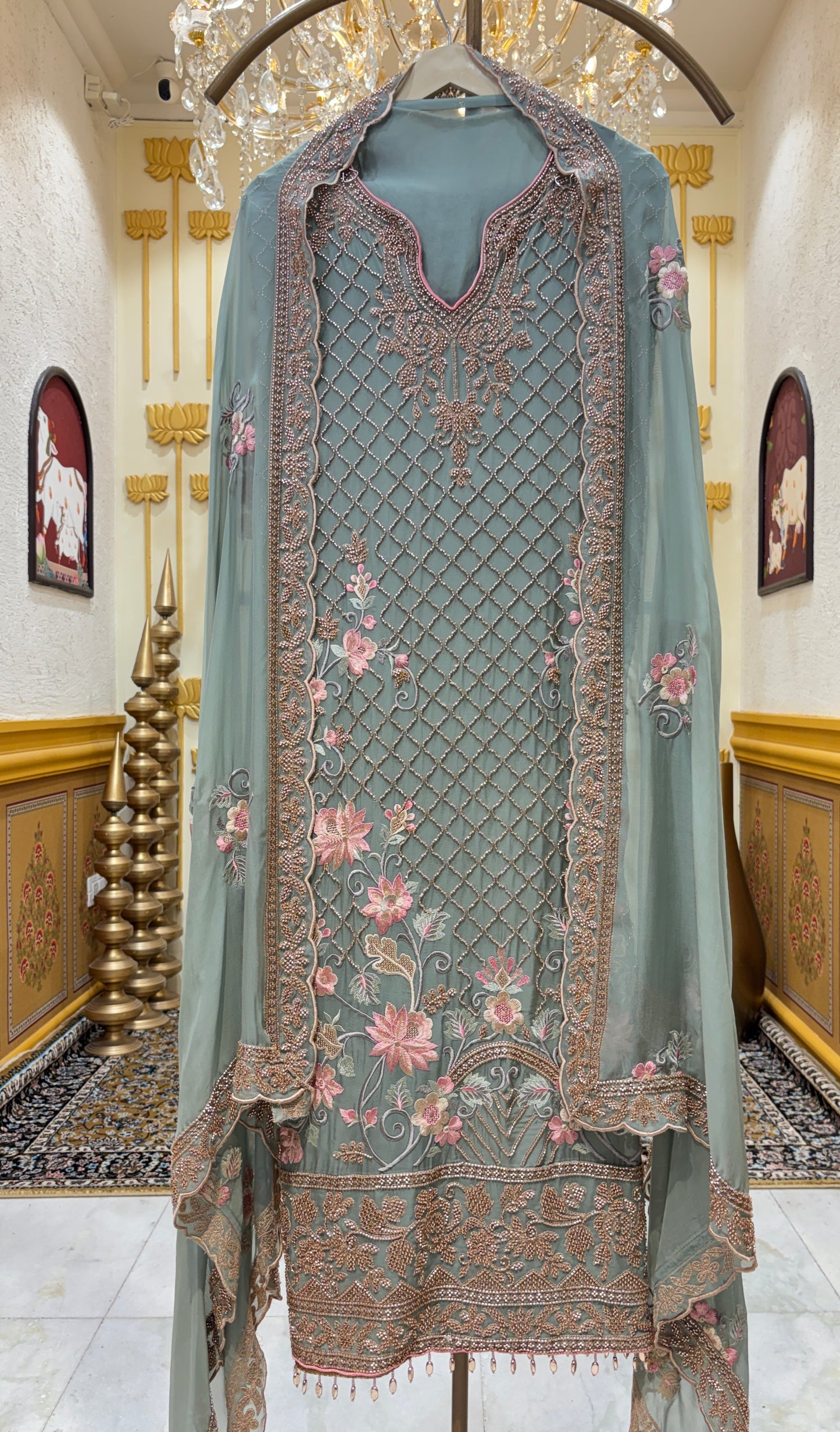 Mehrunnisa Handcrafted Georgette Suit