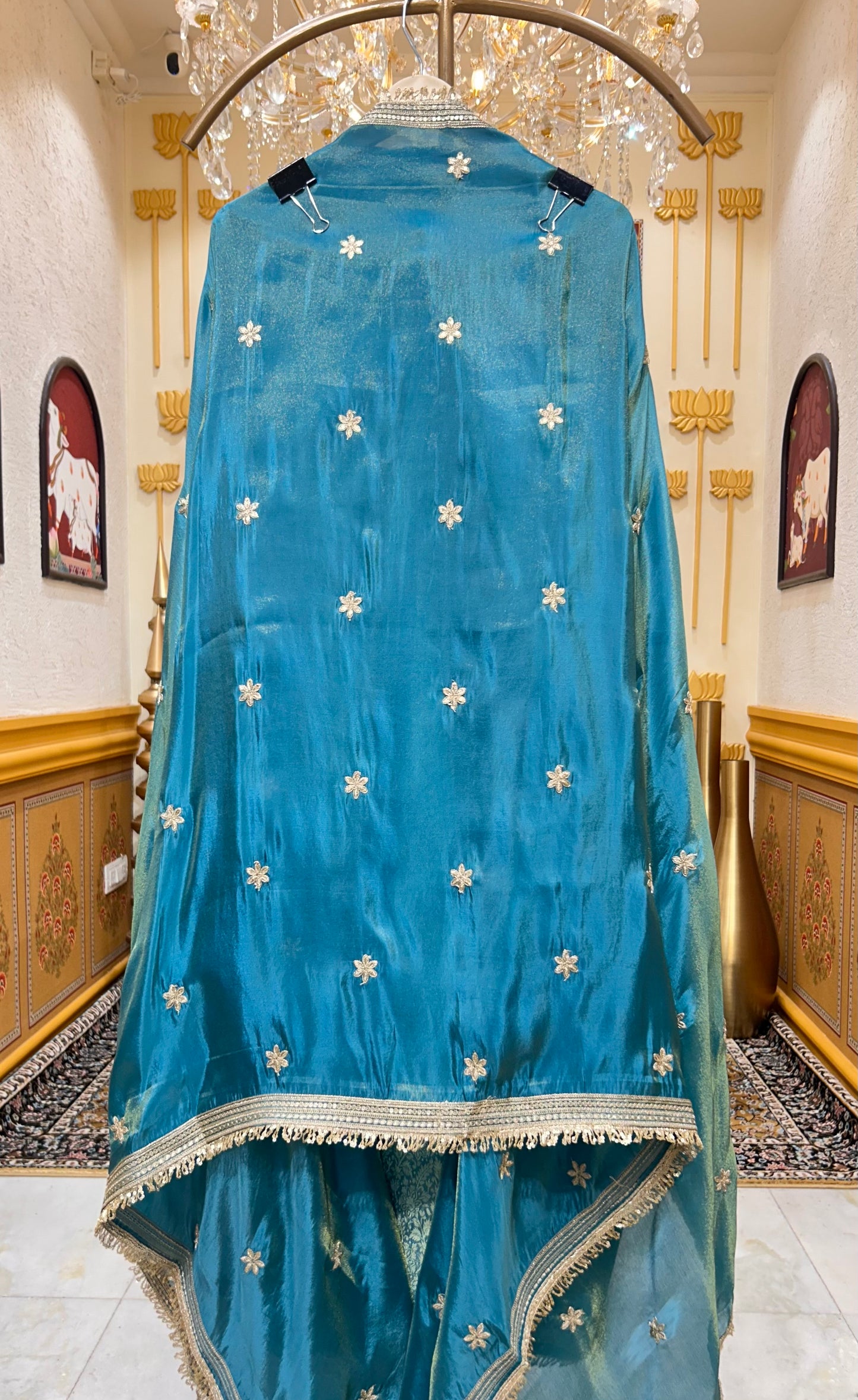 Noorayra Pita Zari Banarasi Suit (Blue)