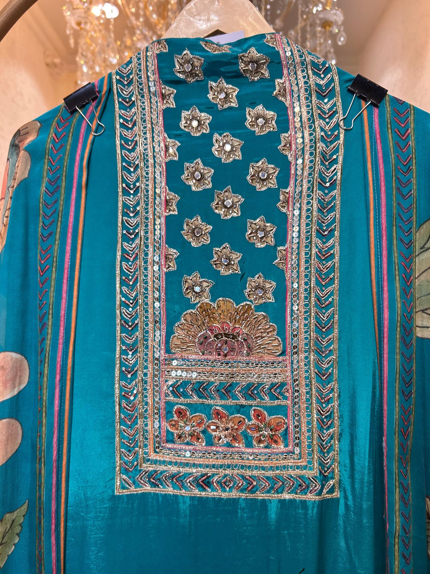 Aarifa Grace Printed Suit (Blue)
