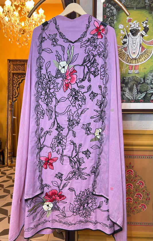 Neerja Mul Suit (Lavender)