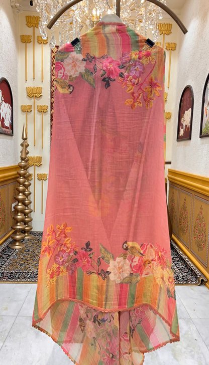 Avira Aaina Print Suit (Pink)