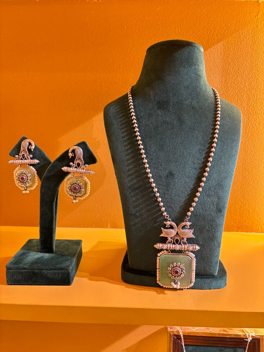 Neelvani Morni Silver Haar Set (Yellow)