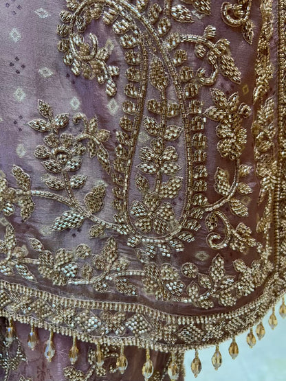 Ruhmehar Pakistani Silk Élan Set (Pink)