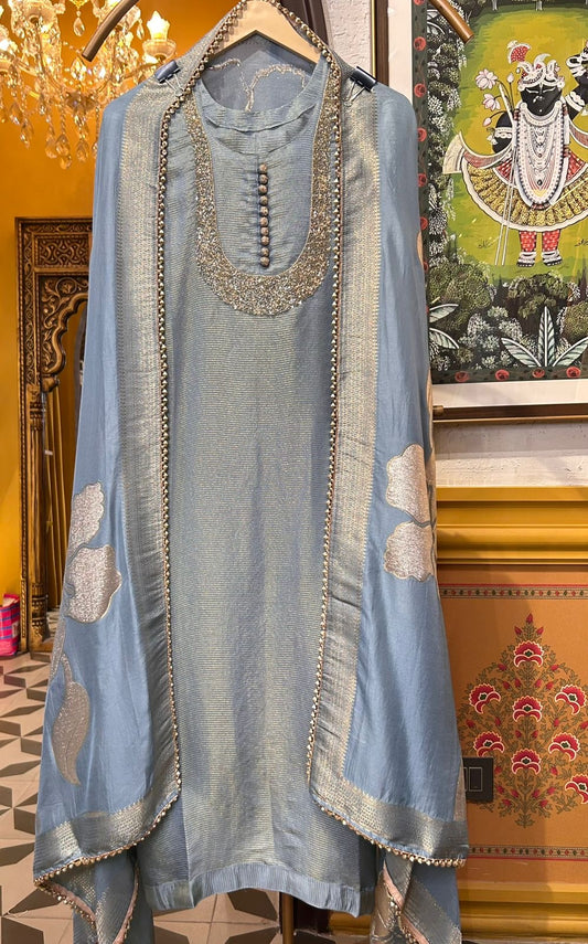 Zarice Organza Suit (Powder Blue)