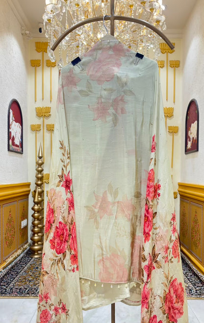 Elara Printed Organza Suit