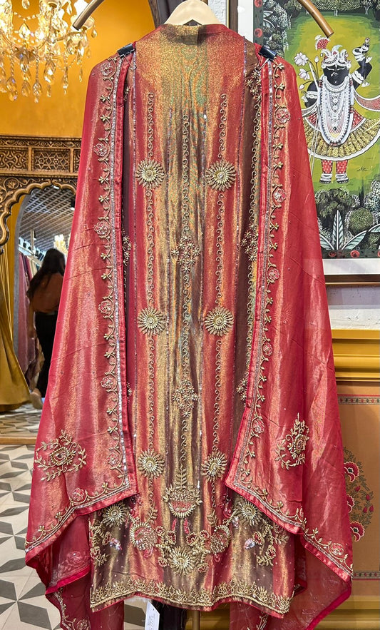 Chaandbaliyaa Organza Suit (Wine)