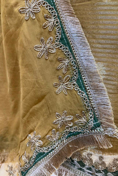 Mirzaara Kinari Taj Suit (Mustard)