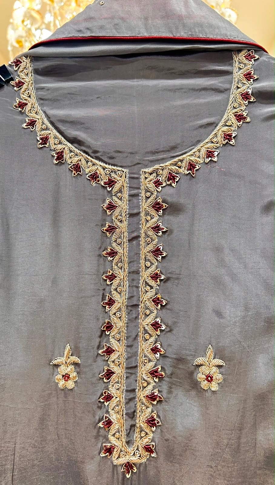 Meherzaar Silk Zardozi Suit