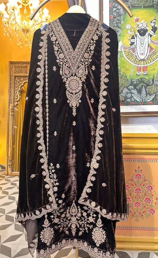 Rimvaar Velvet Suit (Coffee)