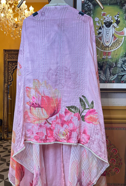 Aarunya Chanderi Mul Suit (Pink)