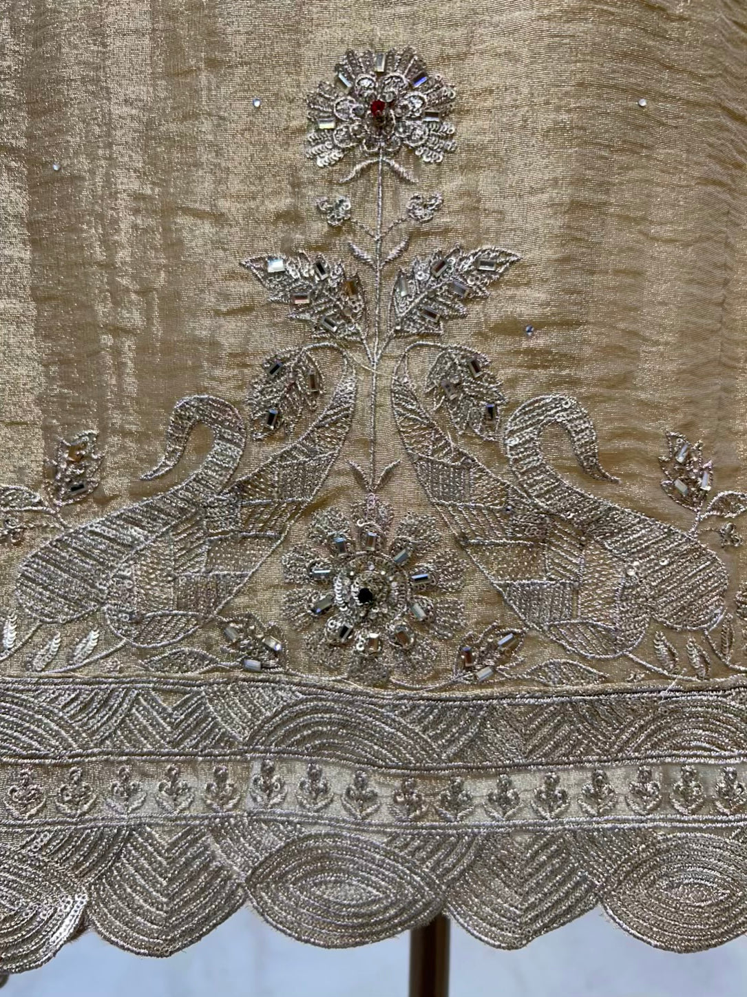 Aayra Organza Veil Suit (Beige)