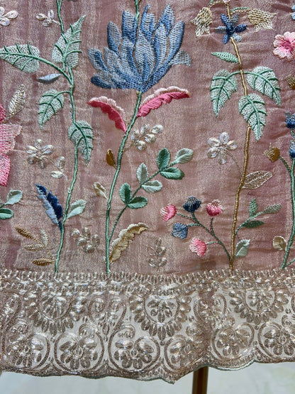 Zarisha Zari Loom Suit (Lavender)