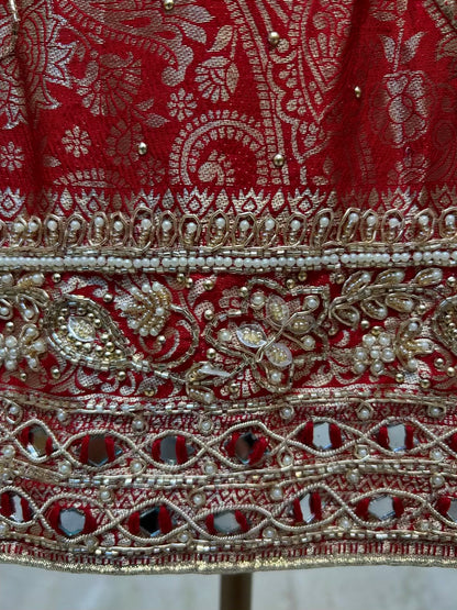 Zayraani Moti Aaina Suit (Red)