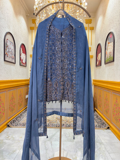 Mehrbano Modal Silk Sharara Set