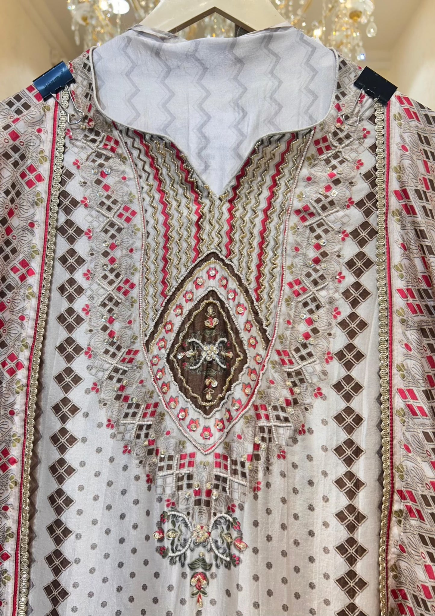 Zehraani Silk Naqsh Suit