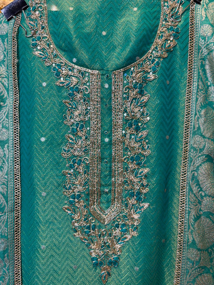 Parizaad Organza Suit (Green)