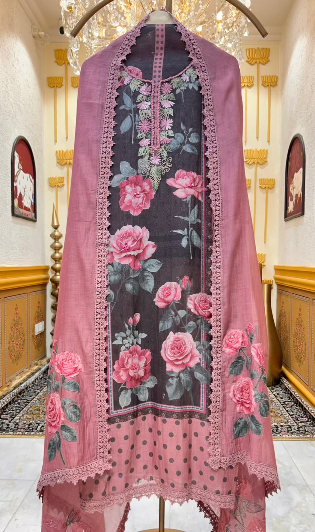 Zarelle Aaina Loom Chanderi Suit