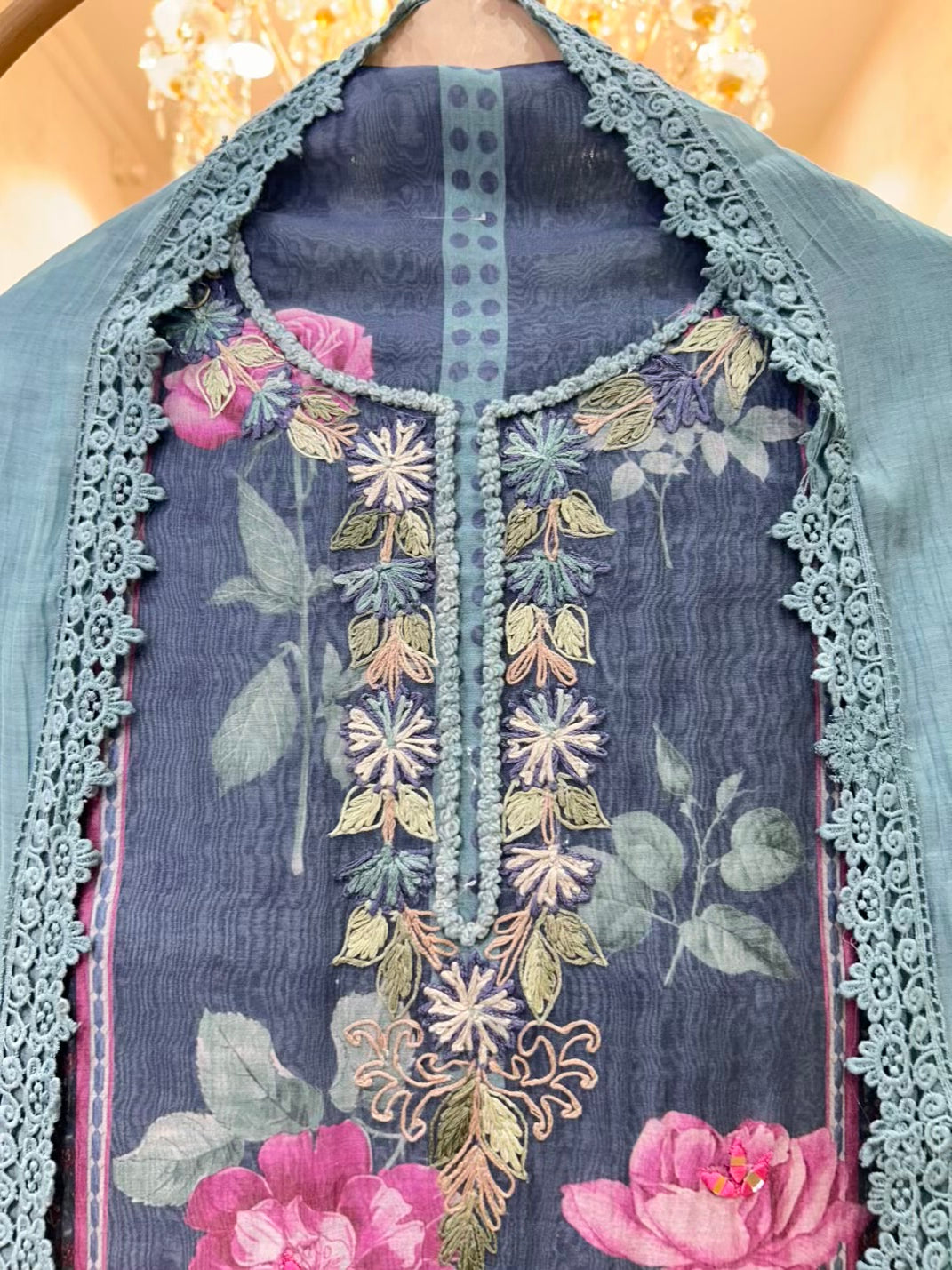 Zarelle Aaina Loom Chanderi Suit