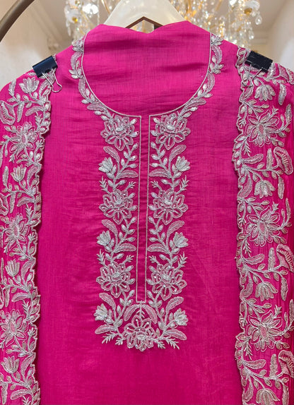 Rajvanya Chanderi Zari Suit (Magenta)