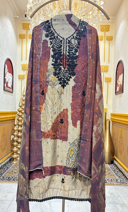 Gulnaaz Printed Muslin Suit