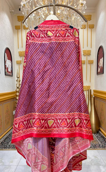 Saavira Patola Heritage Suit (Wine)