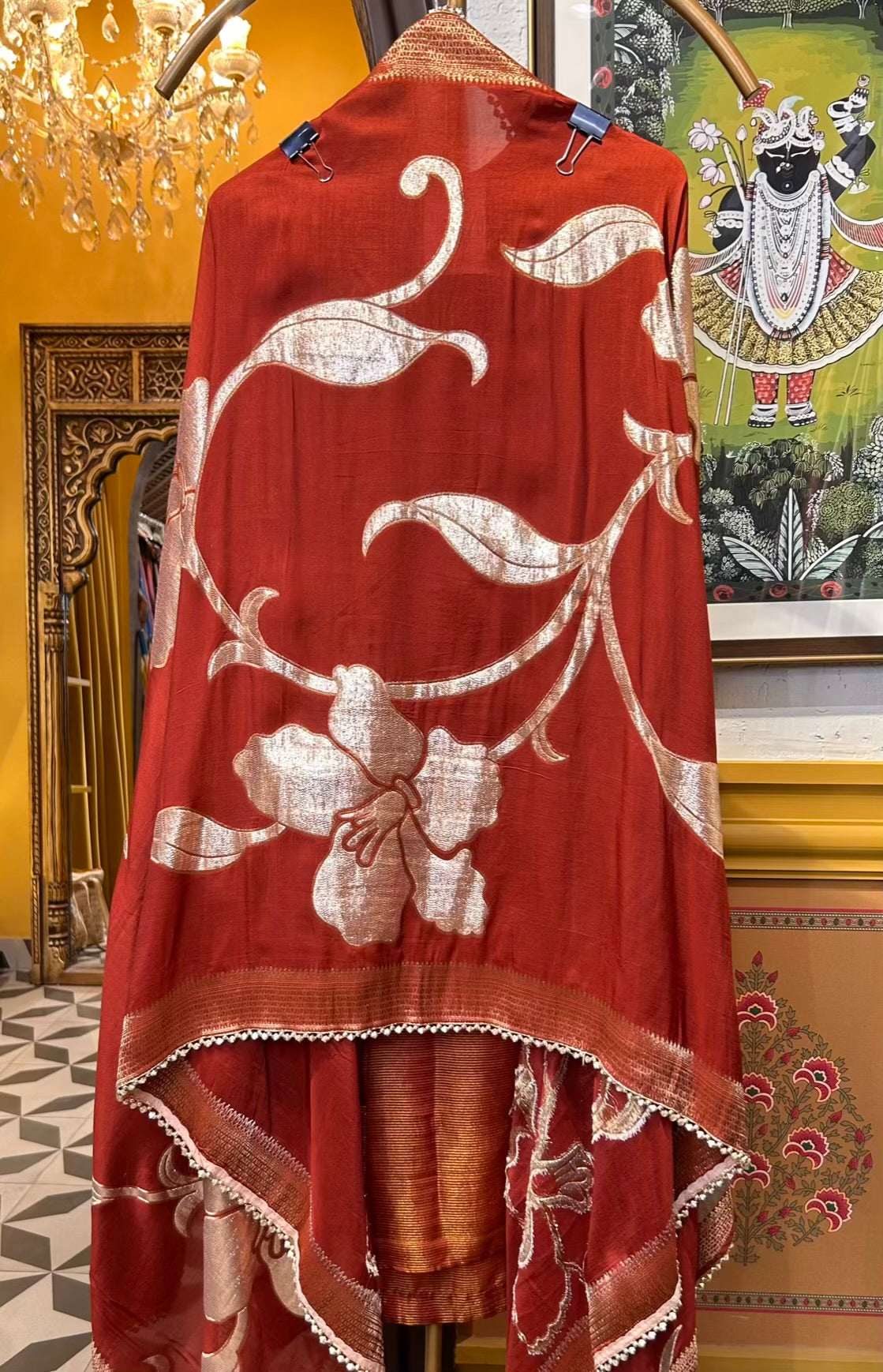 Meerbaaz Banarasi Suit (Brown)